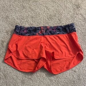 Lululemon Athletica Orange Athletic Shorts
